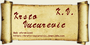 Krsto Vučurević vizit kartica